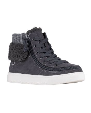 Billy Charcoal Grey Cuff Zipper Schoenen