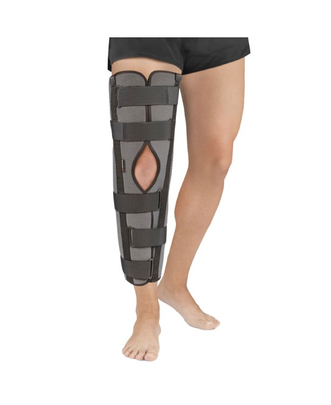 Orliman Knie-immobilisator Orthese met drie Panelen op 0º (grijs)
